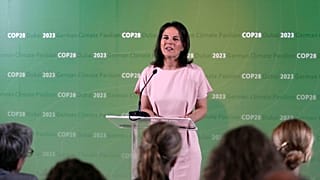 La ministre allemande des Affaires étrangères, Annalena Baerbock, à la COP 28