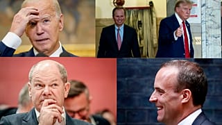 Joe Biden, Donald Trump, Olaf Scholz és Dominic Raab