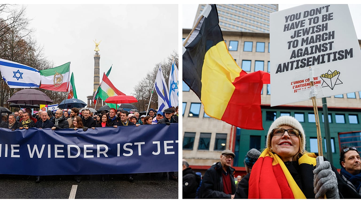 Marcia a Berlino contro l'antisemitismo