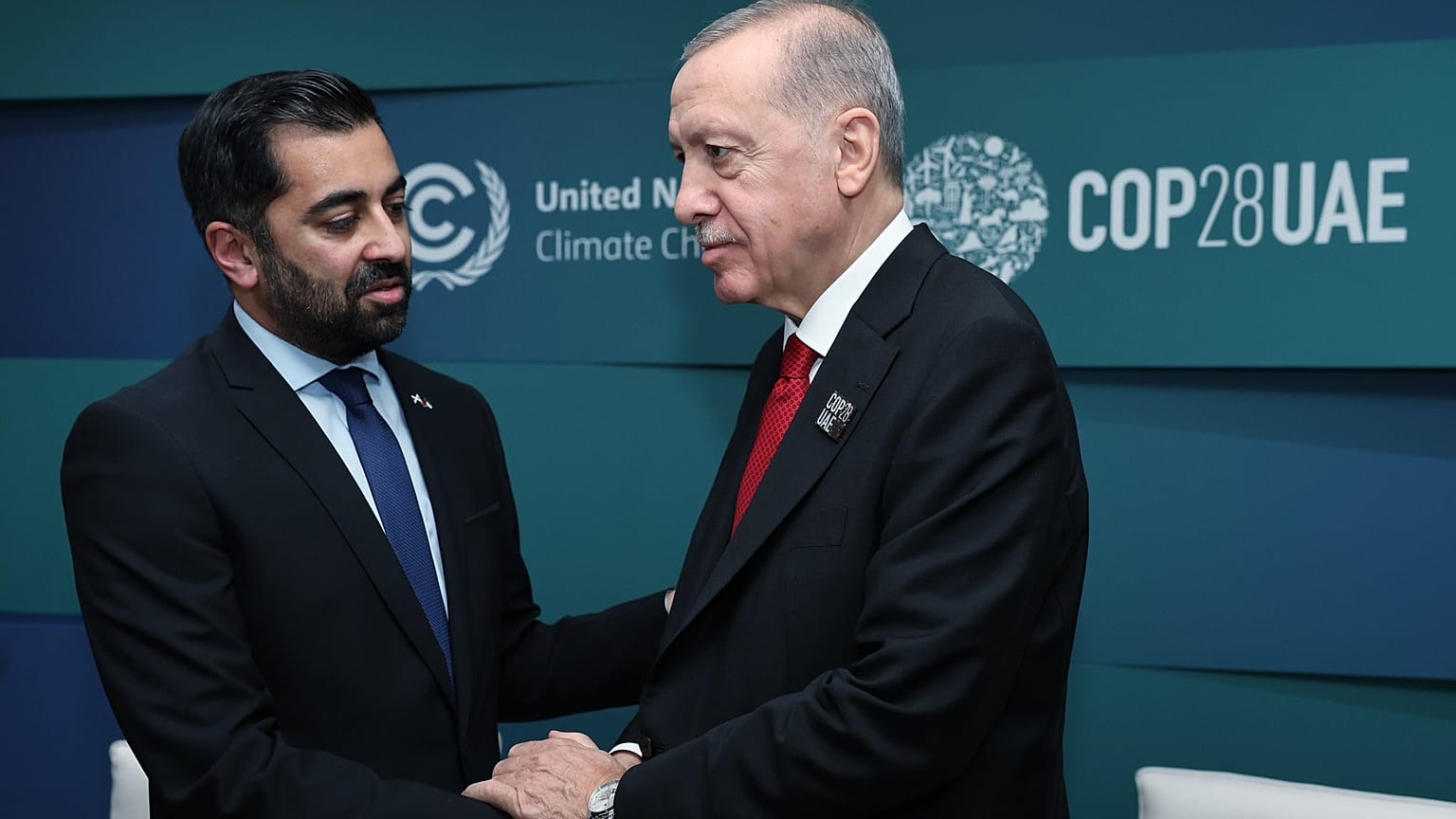Cumhurbaşkanı Recep Tayyip Erdoğan, İskoçya Başbakanı Hamza Yusuf'la COP 28 zirvesinde görüştü