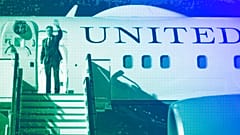 US Secretary of State Antony Blinken waves prior to departure from Al Maktoum International Airport in Dubai, December 2023