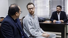 Swedish EU diplomat Johan Floderus attends a court session in Tehran on December 10, 2023.