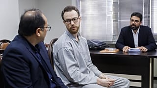Swedish EU diplomat Johan Floderus attends a court session in Tehran on December 10, 2023.