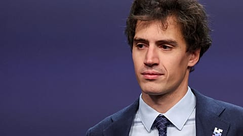 Arthur Mensch, cofounder and CEO of Mistral AI attends the UK Artificial Intelligence (AI) Safety Summit, at Bletchley Park, in Bletchley, England, Thursday, Nov. 2, 2023.