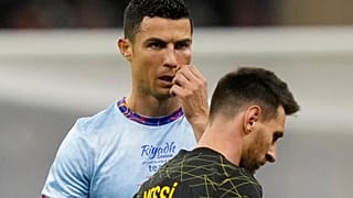 لقاء ميسي ورونالدو خلال موسم الرياض العام الماضي