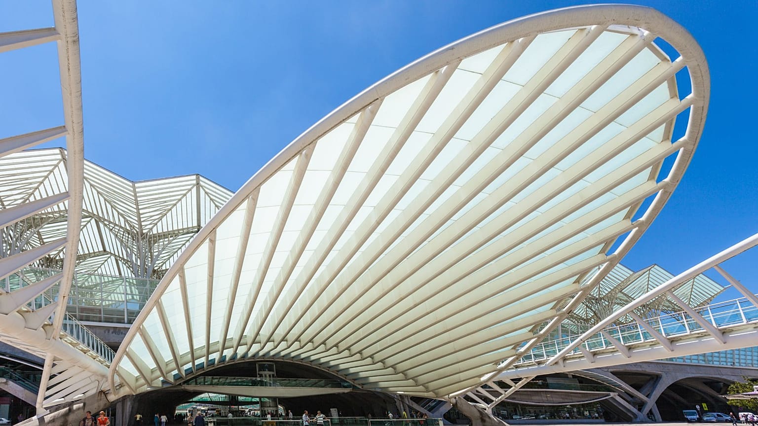Gare do Oriente a Lisbona, Portogallo.