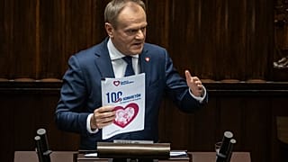 Le chef de la coalition polonaise des forces pro-européennes, Donald Tusk, à Varsovie, le 11 décembre 2023.