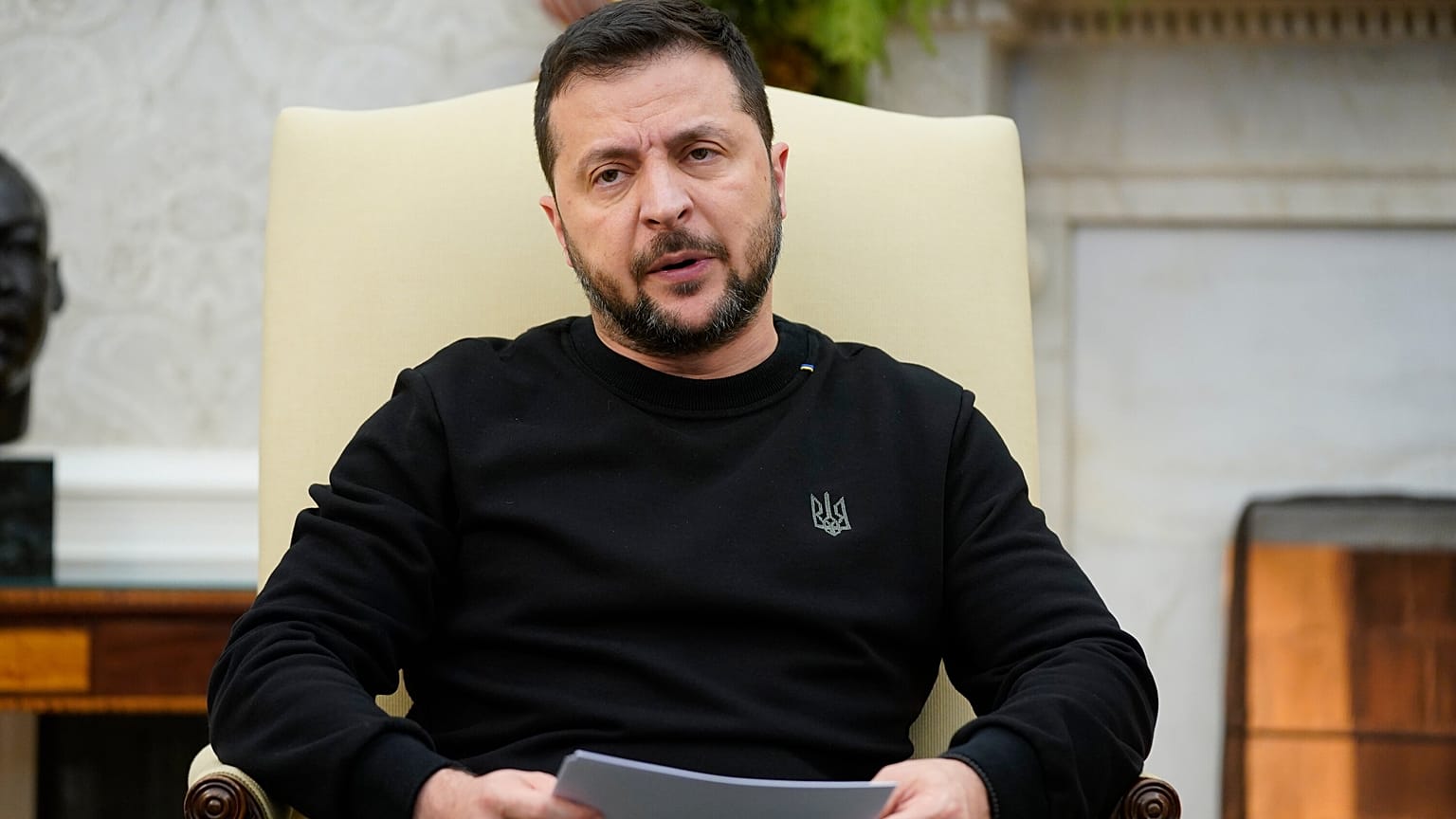 الرئيس الأوكراني فولوديمير زيلينسكي أثناء زيارته إلى الولايات المتحدة