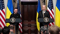 Zelenskyy e Biden em conferência conjunta na Casa Branca