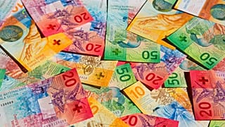 Collection of Swiss banknotes issued in 2017