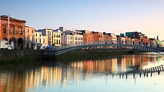 Ha'Penny Bridge in Dublin, Ireland
