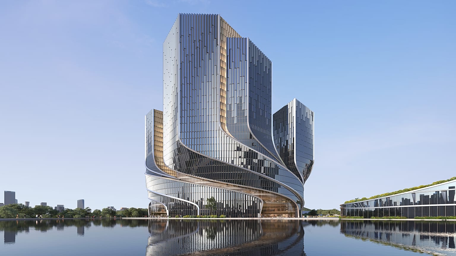 Artists impression. A vision of the future for Tencent's new headquarters.