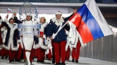 FILE: FILE - Bobsledder Alexander Zubkov carries the Russian flag during the opening ceremony of the 2014 Winter Olympics in Sochi, Russia, on Feb. 7, 2014.