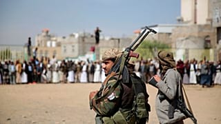 Armed Houthi fighters