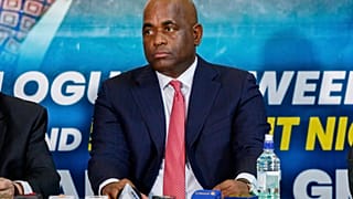 Le premier ministre du Guyana Roosevelt Skerrit après le sommet avec le Venezuela