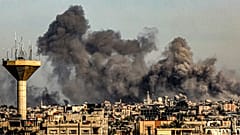 Un bombardeo en Gaza