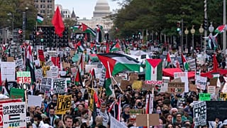 شهدت الولايات المتحدة مظاهرات ضخمة دعمًا لفلسطين