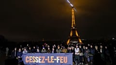 Manifestation à Paris appelant à un cessez-le-feu à Gaza.