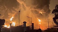 Feuer in der Hauptstadt von Guinea 