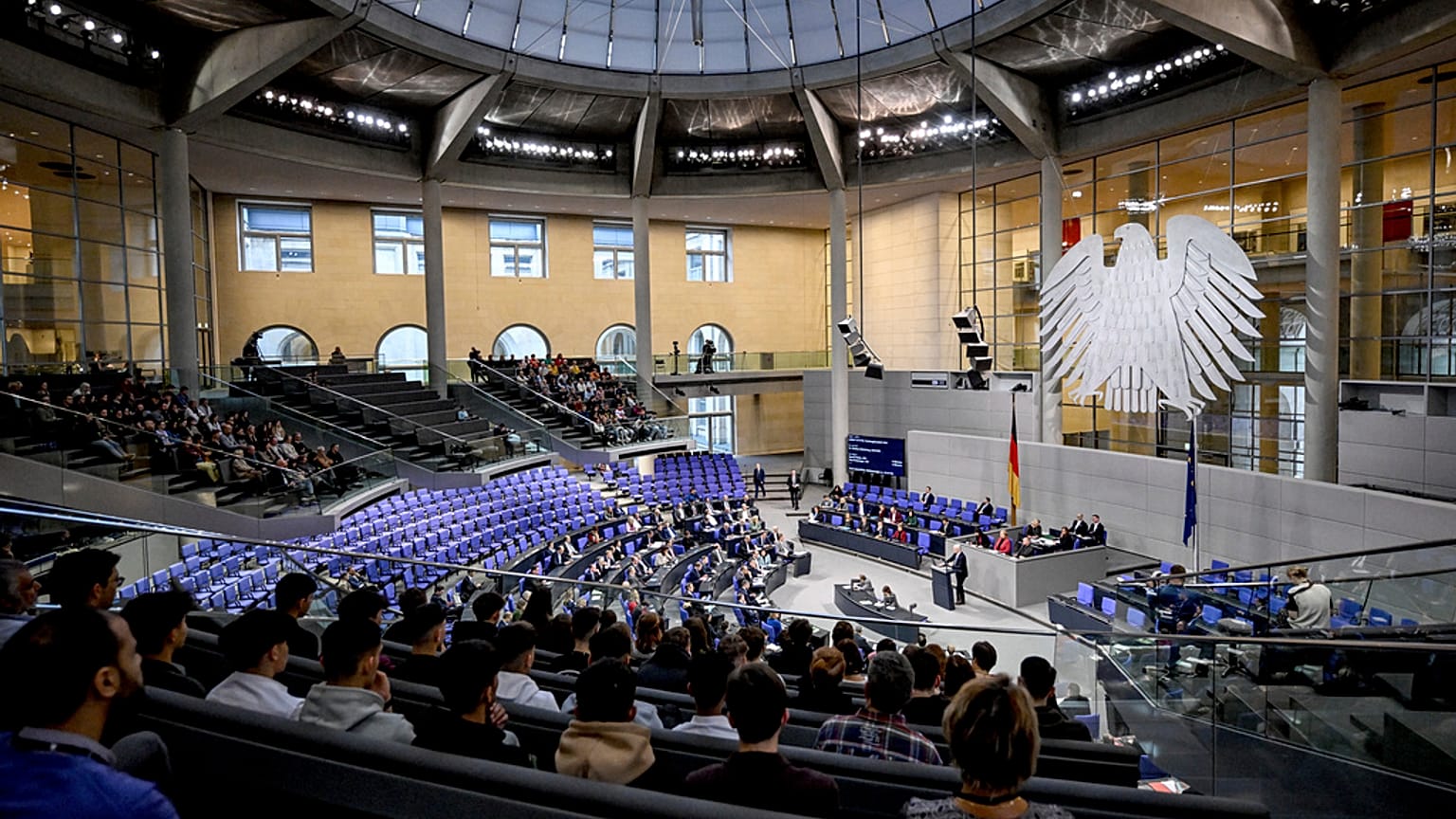Deutscher Bundestag in Berlin.
