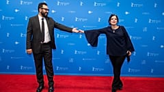 Behtash Sanaeeha and Maryam Moghaddam at the Berlin Film Festival in 2021 for the premiere of 'Ballad of a White Cow'