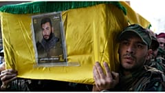 من مراسم تشييع محمد حسن جعفر مكي