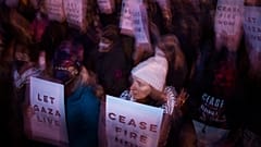 Tüntetés a gázai tűzszünetért