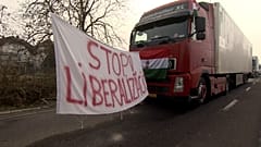 Protesta de camioneros