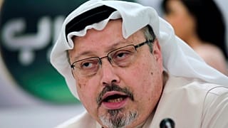 Arşiv: Suudi gazeteci Cemal Kaşıkçı 15 Aralık 2014 tarihinde Bahreyn'in Manama kentinde düzenlenen bir basın toplantısında konuşuyor.