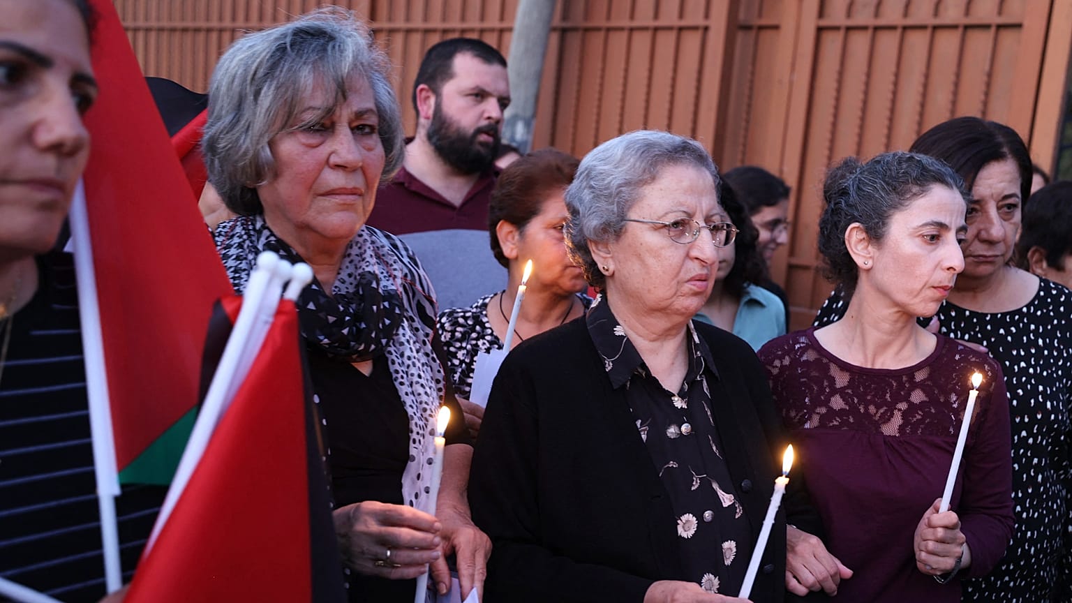 صورة أرشيفية لقداس من اجل ضحايا غزة في فلسطين