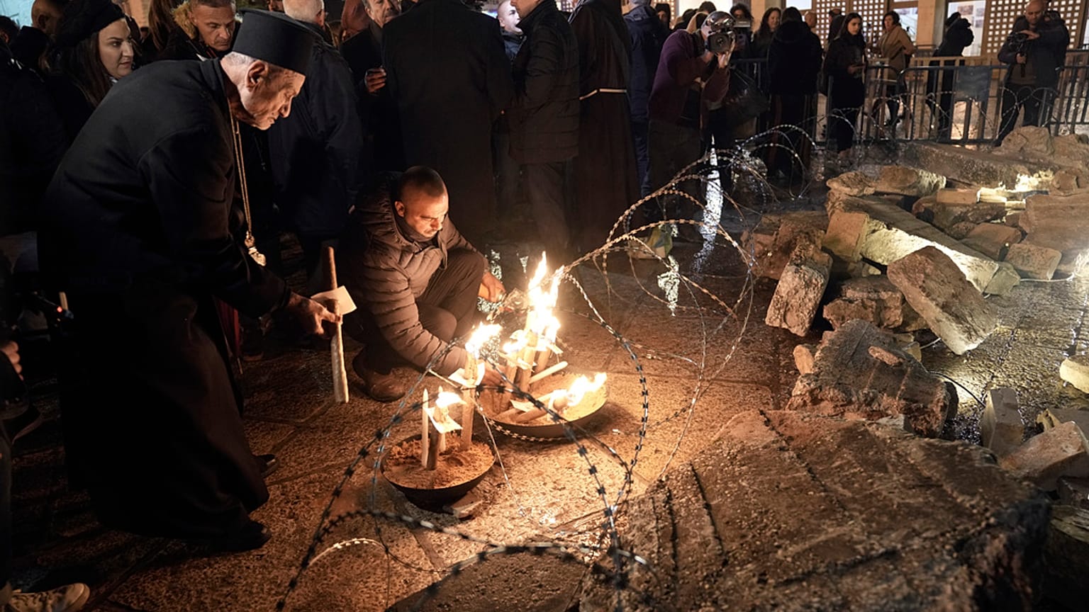 presepe tra le macerie