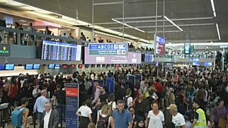 Grève à l'aéroport de Genève, Suisse, samedi 24 décembre 2023.