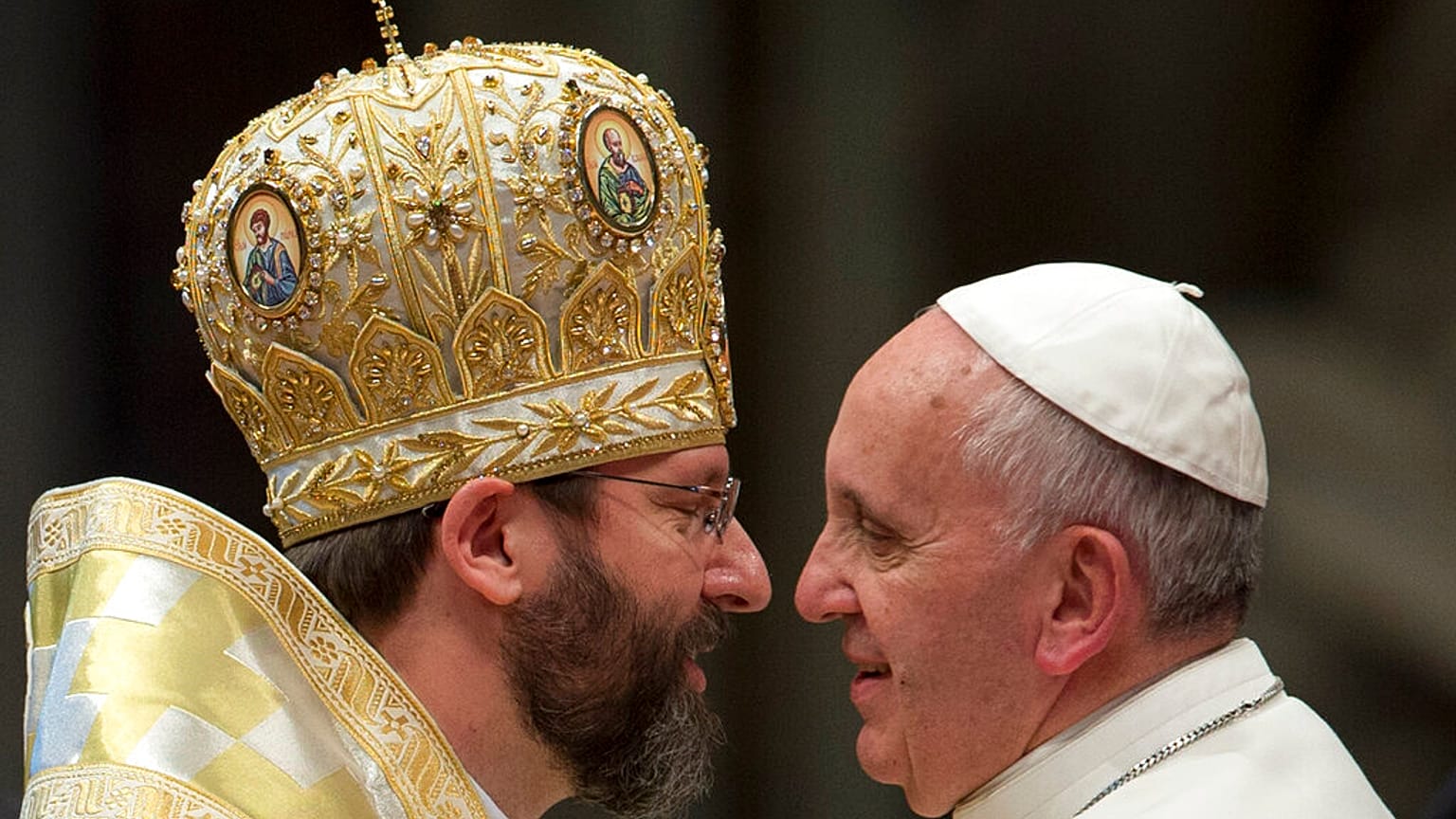 Papa Francis ve Ukrayna Rum Katolik Kilisesi Başpiskoposu Sviatoslav Shevchuk, 2013