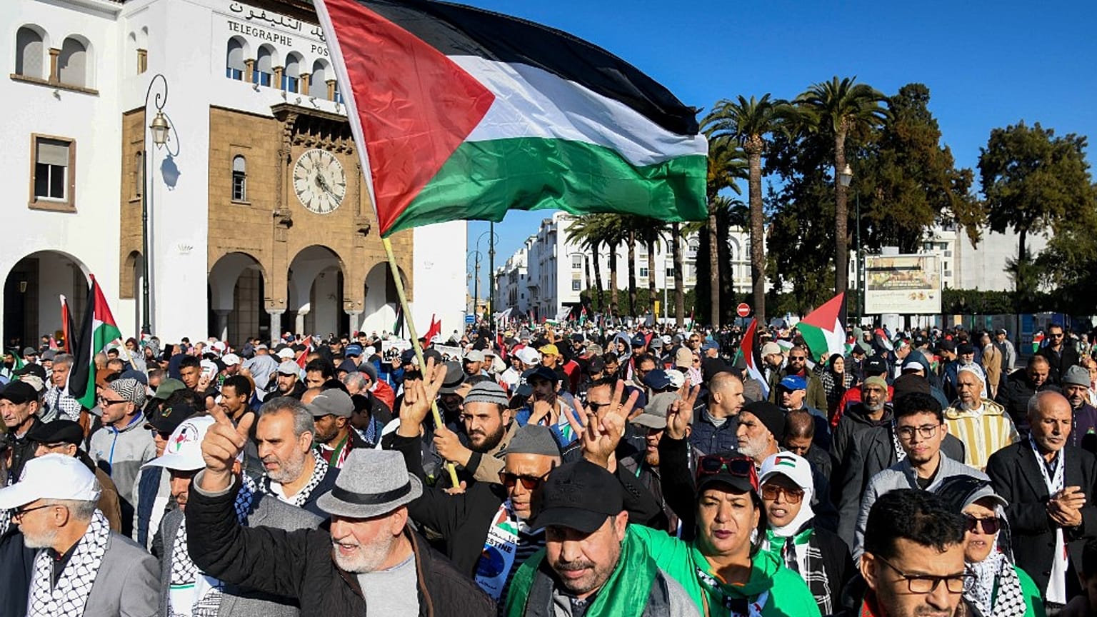 التظاهرة في المغرب