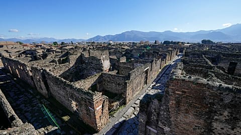 A view of the ancient Roman Pompeii archeological site, Thursday, Dec. 7, 2023.