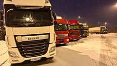 Kamionok a lengyel-ukrán határnál
