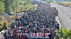 Der Start der Karawane im südmexikanischen Tapachula am 24.12.23