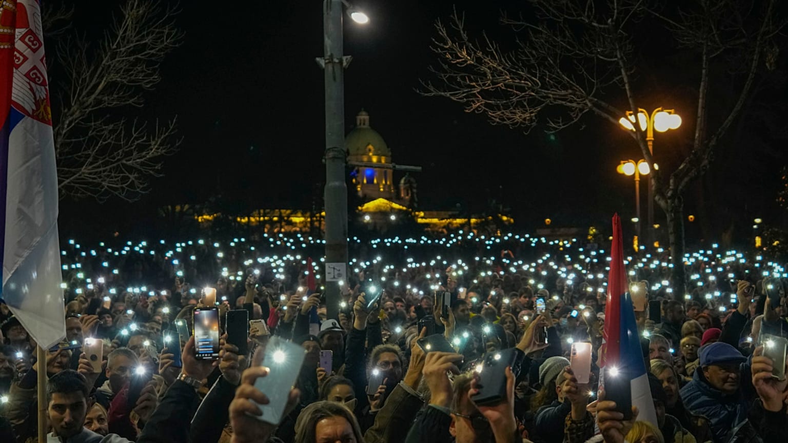 A december 24-i tüntetés Belgrádban