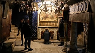 Worshippers visit the Church of the Nativity, traditionally believed to be the birthplace of Jesus Christ, in the West Bank town of Bethlehem.
