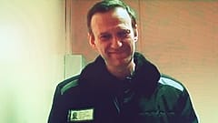L'opposant russe Alexeï Navalny dans une salle d'audience du tribunal Basmanny à Moscou, en Russie, le mercredi 26 avril 2023.