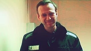 L'opposant russe Alexeï Navalny dans une salle d'audience du tribunal Basmanny à Moscou, en Russie, le mercredi 26 avril 2023.