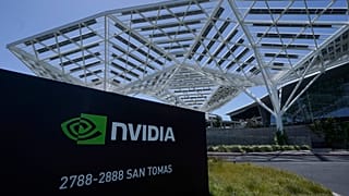 A Nvidia office building is shown in Santa Clara, Calif., Wednesday, May 31, 2023. 