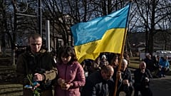 Beisetzung eines Soldaten in Verkhovyna in der Ukraine, 26. 12. 2023 