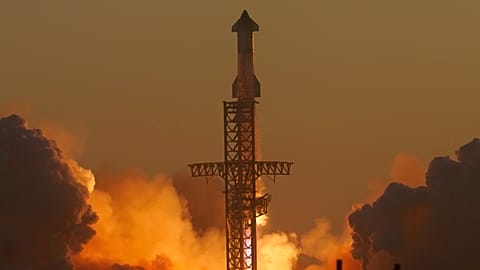 SpaceX's mega rocket Starship launches for a test flight from Starbase in Boca Chica, Texas, Saturday, Nov. 18, 2023. (AP Photo/Eric Gay)