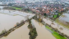 Árad a Leine folyó Hannover régióban - 2023. december 27.
