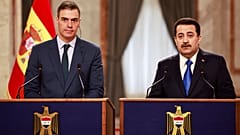  رئيس الوزراء الإسباني بيدرو سانشيز ونظيره العراقي محمد شياع السوداني في بغداد