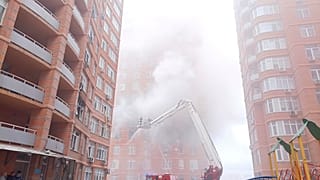 Incendie à Odessa après l'attaque russe