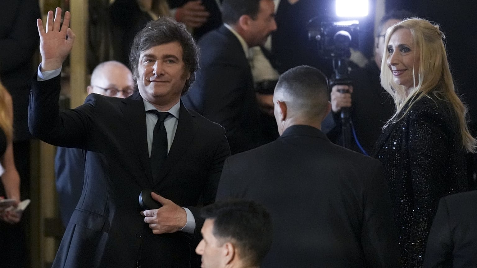 Az új argentin elnök beiktatása napján, Buenos Airesben