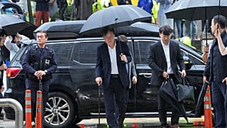 South Korean opposition leader Lee Jae-myung on 2 January 2024 in Busan, South Korea.