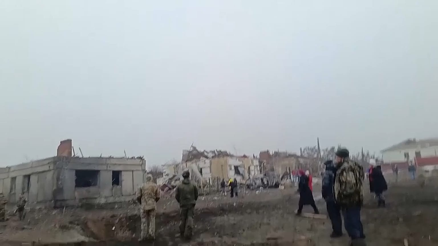 الأضرار الناجمة عن إطلاق الذخيرة من طائرة روسية